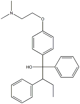 1-[4-(2-二甲氨基乙氧基)苯基]-1,2-二苯基-1-丁醇 结构式