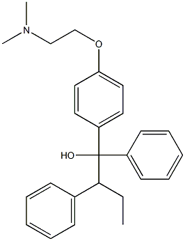 1-[4-(2-dimethylaminoethoxy)phenyl]-1,2-diphenyl-1-butanol 化学構造式