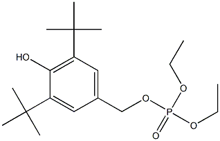 Diethyl 3,5-di-tert-butyl-4-hydroxybenzyl phosphate Struktur