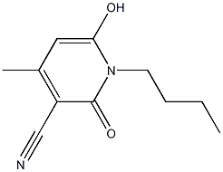 3-cyano-4-methyl-6-hydroxy-N-butylpyridone Structure
