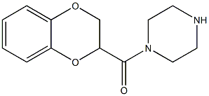 1-(1,4-苯并二噁烷-2-羰基)哌嗪,,结构式