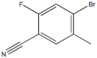 4-溴-2-氟-5-甲基苯腈,,结构式