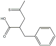 3-硫代乙酰基-2-苄基丙酸,,结构式