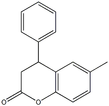 6-methyl-4-phenyl-3,4-dihydrocoumarin Struktur