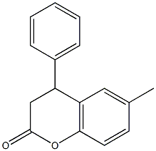 6-methyl-4-phenyl-3,4-dihydrocoumarin 化学構造式