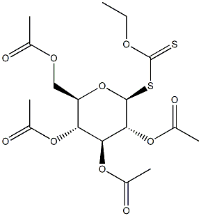 2,3,4,6-Tetra-O-acetyl-b-D-glucopyranosyl Ethylxanthate,,结构式