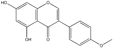 4'-Methoxy-5,7-dihydroxy isoflavone,,结构式