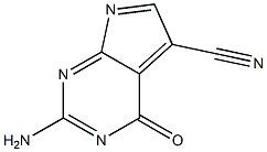 2-AMINO-5-CYANOPYRROLO[2,3-D]PYRIMIDINE-4-ONE,,结构式