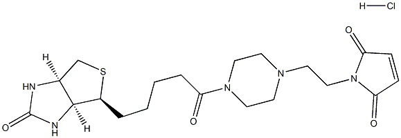 N-Biotinyl-N'-[2-(N-Maleimido)ethyl]-piperazine,hydrochloride,,结构式