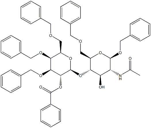  2-Acetamido-1,6-di-O-benzyl-4-O-(2-O-benzoyl-3,4,6-tri-O-benzyl-b-D-galactopyranosyl)-2-deoxy-b-D-glucopyranoside