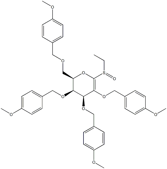 Ethyl2,3,4,6-tetra-O-(4-methoxybenzyl)-b-D-thiogalactopyranosideS-oxide Struktur