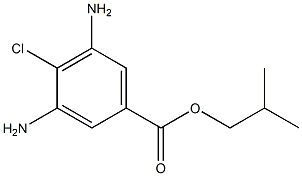 3,5-diamino-4-chlorobenzoate isobutyl ester 化学構造式