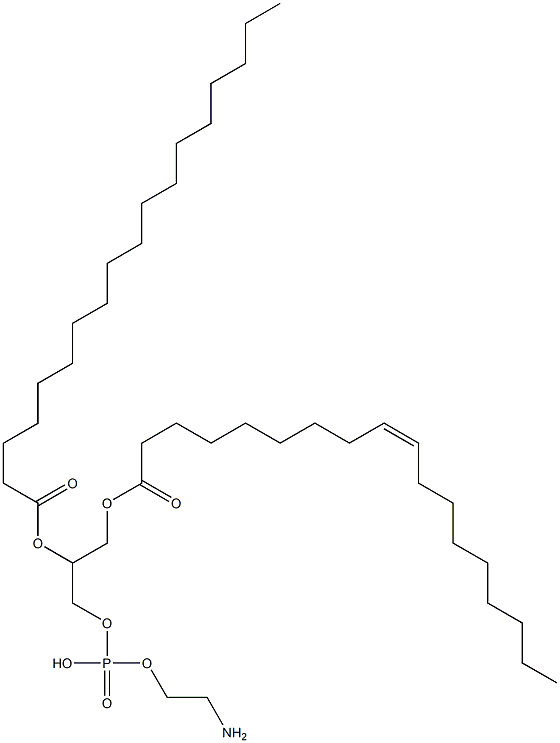 2-aminoethoxy-[2-octadecanoyloxy-3-[(Z)-octadec-9-enoyl]oxy-propoxy]phosphinic acid 结构式