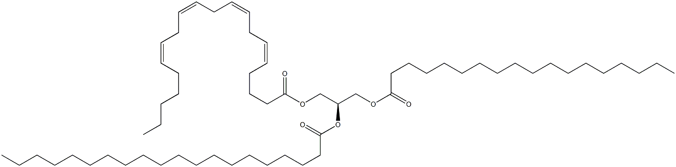 1-octadecanoyl-2-eicosanoyl-3-(5Z,8Z,11Z,14Z-eicosatetraenoyl)-sn-glycerol Structure