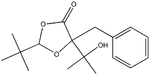 5-Benzyl-2-tert-butyl-5-(1-hydroxy-1-methylethyl)-1,3-dioxolan-4-one,,结构式