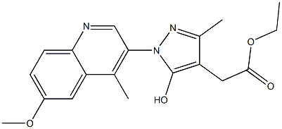 Ethyl [5-hydroxy-1-(6-methoxy-4-methyl-3-quinolinyl)-3-methyl-1H-pyraz ol-4-yl]acetate|