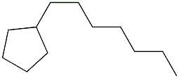 Heptylcyclopentane.,,结构式