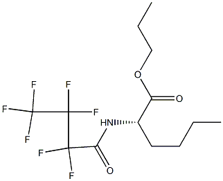 N-(Heptafluorobutyryl)norleucine, propyl ester 化学構造式