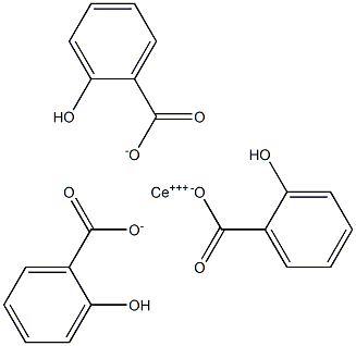 柳酸亞鈰, , 结构式