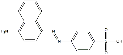 p-(4-amino-1-naphthylazo)-benzenesulfonic acid 化学構造式