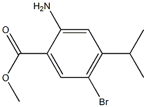 2-AMINO-5-BROMO-4-ISOPROPYL BENZOIC ACID METHYL ESTER,,结构式