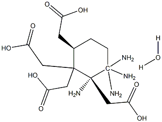 trans-1,2-Diaminocyclohexanediaminetetraacetic Acid Monohydrate 结构式