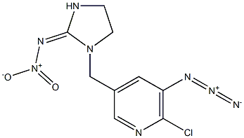 1-(5-azido-6-chloropyridin-3-ylmethyl)-2-nitroiminoimidazolidine Structure