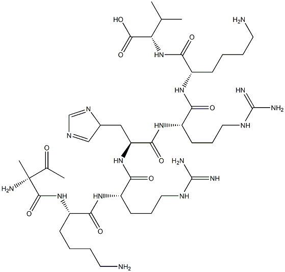 alpha-acetylalanyl-lysyl-arginyl-histidyl-arginyl-lysyl-valine Structure