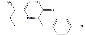 N-L-バリル-L-チロシン 化学構造式