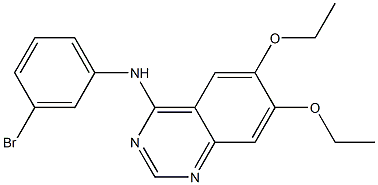 4-(3-bromoanilino)-6,7-diethoxyquinazoline,,结构式