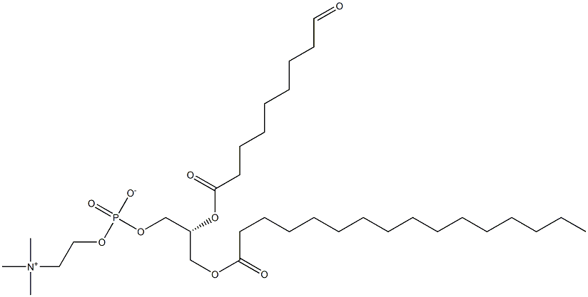 1-パルミトイル-2-(9′-オキソノナノイル)-sn-グリセロ-3-ホスホコリン 化学構造式
