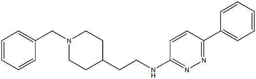 3-(2-(1-benzylpiperidin-4-yl)ethylamino)-6-phenylpyridazine Struktur