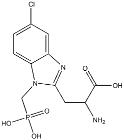  2-amino-3-(5-chloro-1-phosphonomethyl-1H-benzoimidazol-2-yl)propionic acid