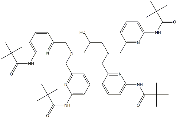 N,N,N',N'-tetrakis(6-pivalamido-2-pyridylmethyl)-1,3-diaminopropan-2-ol 结构式