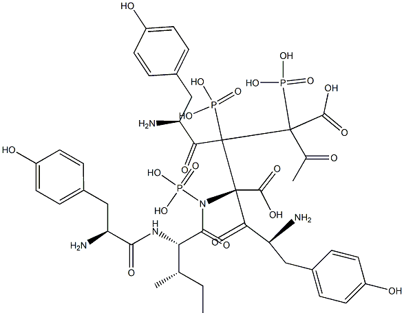 acetyl-phosphotyrosyl-phosphotyrosyl-phosphotyrosyl-isoleucyl-glutamic acid Structure