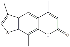 4,6,9-trimethyl-2H-thieno(3,2-g)-1-benzopyran-2-one Structure