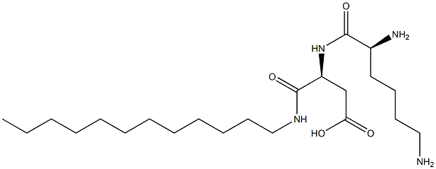 lysyl-aspartic acid N-laurylamide,,结构式