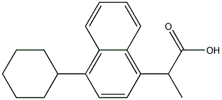 2-(4-cyclohexyl-1-naphthalenyl)propanoic acid 化学構造式