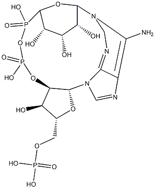 1-(5-phosphoribosyl)-2'-phosphoadenosine 5'-phosphate cyclic anhydride Struktur