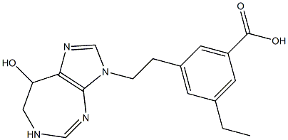 3-(2-(3-carboxy-5-ethylphenyl)ethyl)-3,6,7,8-tetrahydroimidazo(4,5-d)(1,3)diazepin-8-ol 结构式