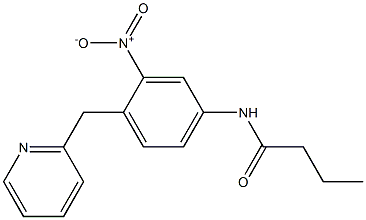 2-(4-butyrylamino-2-nitrobenzyl)pyridine Structure