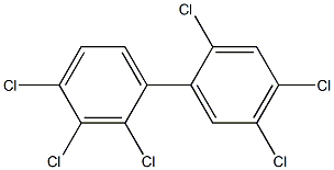 2,4,5,2',3',4'-hexachlorobiphenyl Structure