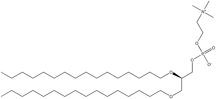 1,2-dihexadecyl-sn-glycero-3-phosphocholine 化学構造式