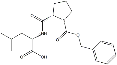 N-benzyloxycarbonylprolyl-leucine 结构式