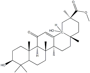 methyl 18-hydroxyglycyrrhetate 结构式