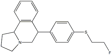 1,2,3,5,6,10b-hexahydro-6-(4-(fluoroethylthio)phenyl)pyrrolo(2,1-a)isoquinoline