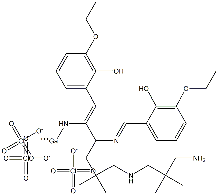 (bis(3-ethoxy-2-hydroxybenzylidene)-N,N''-bis(2,2-dimethyl-3-aminopropyl)ethylenediamine)gallium(III) perchlorate|