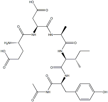 acetyl-glutamyl-aspartyl-alanyl-isoleucyl-tyrosinamide Structure