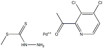 dichloro(2-acetylpyridine-S-methyldithiocarbazate)palladium(II) 结构式