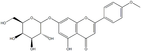 acacetin-7-O-galactopyranoside Struktur